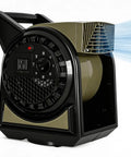 Beast High Velocity 450 CFM Fan With 3 Speed Settings 120V Air Mover, black and beige unit, side view showing airflow and control panel