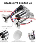 Badass 12 Volt Dual Trumpet Car Air Horn And Electric Train Horn Kit With Compressor, chrome dual trumpet setup with wiring details.