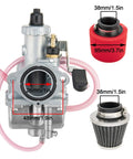26mm Performance Carburetor Kit For Mikuni Predator 212cc GX160 GX200 CT200U KT196 with 38mm air filter and intake pipe manifold