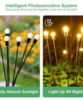 Two Pack Solar Firefly Lights For Outdoors Waterproof Garden Pathway Yard Patio Decor Swaying In The Wind LED Landscape