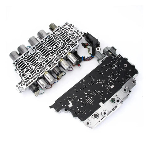 9T50 Automatic Transmission Valve Body With Wiring Harness, dual-sided design, durable material, fits Chevy Trailblazer and Malibu.
