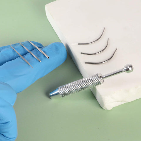 Piercing Taper Grabber Set For Changing Jewelry 14G 16G 18G 20G Threadless Insertion Pin Screw On Tool with pins and needle