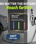 Level 1 And 2 EV Charger With 40 Amp Output, 9.6kW Fast Home Charging Station wall mounted with 25 ft cable