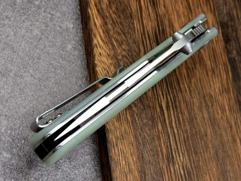 Fast Opening Ball Bearing Folding Knife With Pocket Clip D2 Steel Blade G10 Handle for Everyday Carry Tactical Outdoor Knife closed view