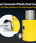 Fast connector and plastic dust cover of 20 Ton Hydraulic Cylinder Jack, Heavy Duty Porta Power Ram with hand pump.