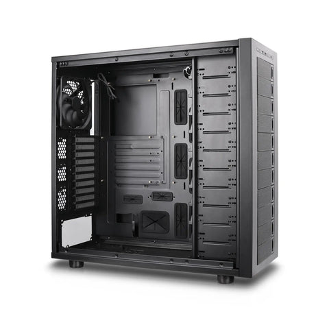 Side view of Thor NAS Full Tower Workstation Server Chassis with beefy drive bays, supports 11x 3.5 inch HDD or 13x 2.5 inch SSD.