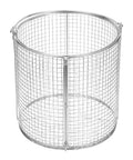 Heavy Duty Stainless Steel Parts Washing Basket With Comfort Handle Built Like A Tank For Ultrasonic Cleaners And Industrial Cleanup Filters Heavy Grease Runs Great, 150mm perforated design.