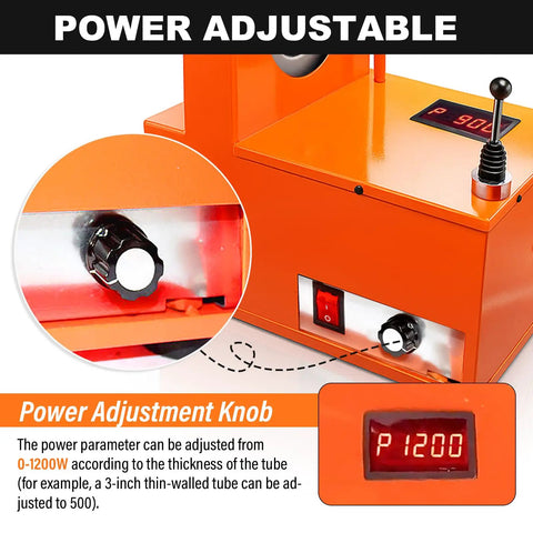 Heavy Duty Electric Hydraulic Hose Crimper For Auto And AC Lines 1200 Watt 110 Volt power adjustment knob for precise control.