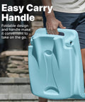 Person carrying Foldable Adult Flip Seat Portable Outdoor Chair With Back Support For Poolside Tailgating Camping And Picnics