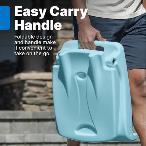 Person carrying Foldable Adult Flip Seat Portable Outdoor Chair With Back Support For Poolside Tailgating Camping And Picnics