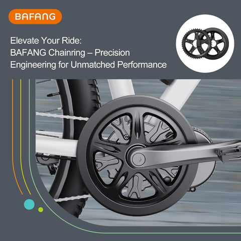 44T 6.5mm Offset Chainring For BBS02B BBS01B Mid Drive Kits Ebike Conversion Chain Ring 250W 350W 500W 750W Motors