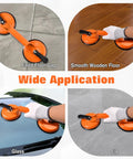 Heavy Duty Aluminum Vacuum Double Suction Cups And Rubber Hammer Floor Gap Repair Kit for lifting glass, tile, and hardwood floors.