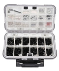M3 M4 RC Screw Kit With 537 Pieces Stainless Steel Hardware Set And Double Sided Organizer Box open showing contents
