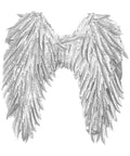 Metallic Shiny Angel Wings Foil Tinsel Headband For Halloween Costume Party One Size Fits Most with lightweight elastic strap