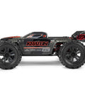 ARRMA Kraton 1 8 Scale 6S EXB Ready To Run Clipless Body Basher Monster RC Truck side view, black ARA8708V6T1