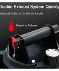 Granite Seam Setter 8-Inch Glass Suction Cup with Built-In Pressure Gauge showing double exhaust system and anti-slip handle