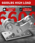 2 Inch Groove Wheel U Shaped Sliding Gate Caster Heavy Duty Detachable Stainless Steel 6600 Pound Capacity Double Pulley Track