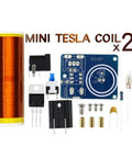 Music Tesla Coil Desktop Ornament With Three Arc Effects Lightning Maker Kit Bundle Includes Two Tiny DIY Tesla Coil Kits