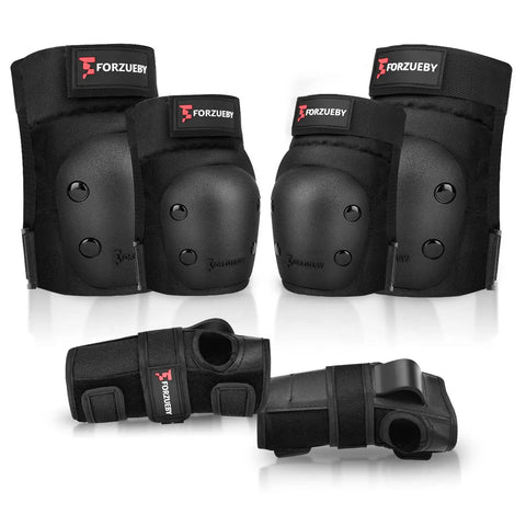 6 In 1 Protective Gear Set For Inline Skating Skateboarding Scooters And BMX Knee Pads Elbow Pads Wrist Guards Durable PP Shell