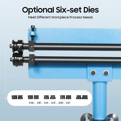 Heavy Duty Manual Bead Roller For Sheet Metal With Six Interchangeable Dies Professional Rotary Forming Machine Rocks As A Solid Workhorse For Quick Garage Fab And Auto Body Tweaks