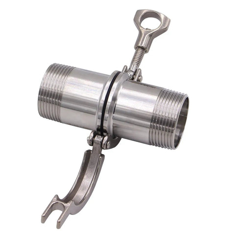 304 Stainless Steel Sanitary Tri Clamp Kit With Two Male Threaded Ferrule Fittings And Fkm Rubber Gasket For One Quarter Inch Lines Easy Breezy Install Dang Tough Grade For Heavy Duty Brewing Work