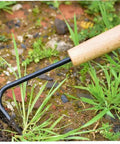 Bonsai Root Hook Steel Gardening Tool With Ergonomic Handle For Loosening Soil And Unfolding Roots Bad Boy Claw Digging Cultivator Weed Remover Heavy Duty Manganese Steel Durable Pro Grade Yard Work Essential, 21 cm wooden handle