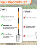 Comparison of 5 Tine Pitchfork For Gardening Heavy Duty With Fiberglass Handle versus traditional wooden pitchfork, highlighting quality and design differences.