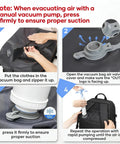 Steps to use the 40L Vacuum Compression Travel Backpack With Air Pump For Camping And Hiking, Airtight Moisture Dust Proof Storage