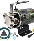 Heavy Duty 115V Electric Utility Water Transfer Pump Hauls 330 Gallons Per Hour Without Breaking A Sweat For Basement Drainage Pool Cleanup And Backyard Irrigation Work close-up showing connectors and accessories.