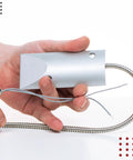 Heavy Duty Garage Door Magnetic Contact Sensor With Wired Normally Closed NC Switch and Adjustable L Bracket in hand