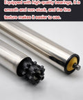 Top Shelf Stainless Steel Conveyor Idler Roller 25mm Diameter 1000mm Long For Factory Assembly Lines showing smooth high-quality bearings.