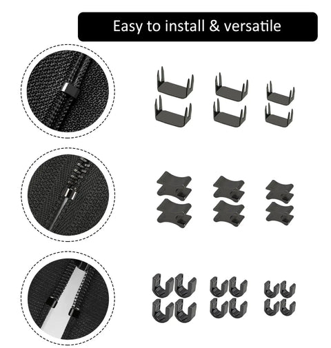Zipper Repair Kit With Install Plier For Coats Jackets Tents Backpacks Sleeping Bags And Luggage Sizes 3 5 8 Zippers parts
