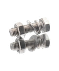 Heavy Duty M8 X 35Mm Hex Bolts Kit With Matching Nuts Flat Washers And Spring Lock Hardware In Rock Solid 304 Stainless Steel.