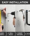Step-by-step installation of Heavy Duty Garage Storage Hooks 10 Pack Wall Mount J Utility Hangers for easy setup.