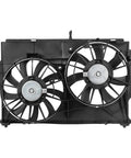 Heavy Duty Radiator Cooling Fan Assembly Including Shroud Straight Bolt On Swap For Toyota Rav4 2013 2019 showing dual fan design.