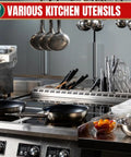 304 Stainless Steel Flat Bar 0.125 Inch Thick By 3 Inch Wide By 12 Inch Long, Heavy Duty Pro Grade Metal Stock For Fabrication DIY Projects, Corrosion Resistant, Durable Steel Bar on stainless kitchen counter