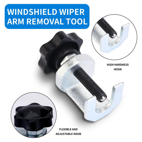 Car Wiper Arm Removal Tool And Battery Terminal Puller with high hardness hook and adjustable knob for auto maintenance.