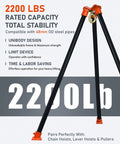 Industrial-Grade Tripod Head And Base Set For Heavy Lifting, 2200 Lbs Capacity, unibody design, and 48mm OD steel pipes