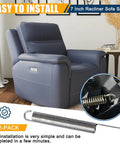 2 Pack Heavy Duty 7 Inch Recliner Tension Springs For Sofa Chair Mechanism Replacement Featuring Smooth Glide Motion And No Sweat Setup For Rock Solid Couch Comfort, displayed with a recliner.
