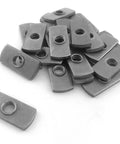 Centered Hole Sliding T Nuts For T Track Extrusions 1/4-20 Threads 25 Pack Easy Drop In Fasteners For Aluminum Extrusions