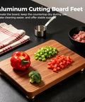 Set Of 8 Heavy Duty Aluminum Cutting Board Feet With Screws 1.18 Inch Diameter 0.39 Inch Tall Gold Tray Risers Grippy Non Slip Silicone