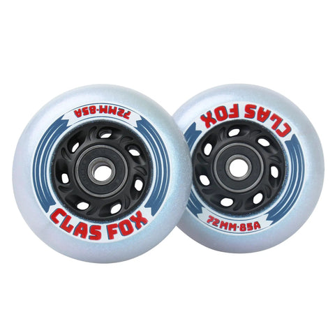 Inline Skate Replacement Wheels With ABEC 9 Bearings And Floating Spacers For 72mm And 76mm Skates 85A Indoor Outdoor 8 Pack