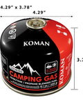 Isobutane Camping Stove Fuel Canister 230 Gram Butane Propane Blend Lightweight Gas Canister For Backpacking 4 Pack