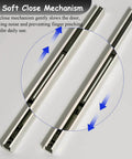 Hidden Sliding Door Hardware Kit With Soft Close mechanism showing track system and safety features