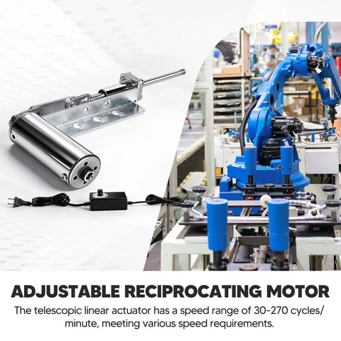 Compact 39mm Stroke Telescopic Linear Actuator With Adjustable Speed DC 3 To 12V Mini Reciprocating Motor M6 Thread for Workshop Use