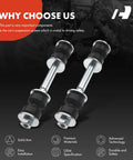 Front Sway Bar Link Stabilizer For Classic GM Rides And SUVs Including Buick Century Electra LeSabre Skylark Estate Wagon Riviera Roadmaster Skyhawk Somerset Regal Cadillac DeVille Fleetwood Seville Cimarron Brougham Bel Air Astro Beretta And More, pair