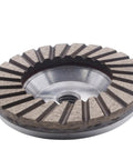 4 Inch Aluminum Turbo Diamond Grinding Cup Wheel For Granite And Concrete, 5/8-11 Thread, Fine Grit 80/100, beefy pro grade