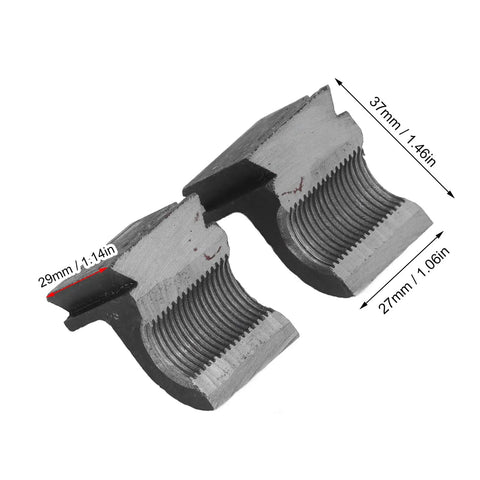 Split Half Nuts For Mini Lathes 16mm ID 1.5mm Pitch 45 Steel Lead Screw Replacement Parts with open design showing dimensions