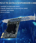 PCIe X1 To SATA 3.0 Expansion Card, 2 Port High Speed Controller, Hot Swappable, Supports 2.5 And 3.5 Inch SSD Or HDD, Works With Windows Mac Linux And Beyond