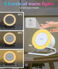 4 In 1 Night Light Bluetooth Speaker With Wireless Charging 15W, Phone Holder, Touch Dimmer Bedside Lamp, 3 brightness levels